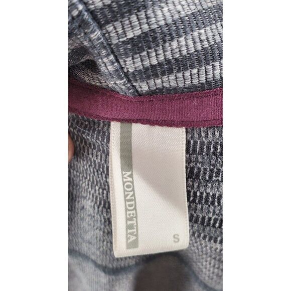 Mondetta Womens Pullover Long Sleeve High Neck Grey Striped Size Small - Picture 9 of 12